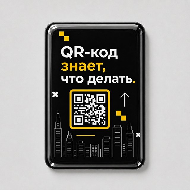 Объемный стикер из смолы вертикальный для прикассовой зоны вертикальный L, 9,3х13,7 см