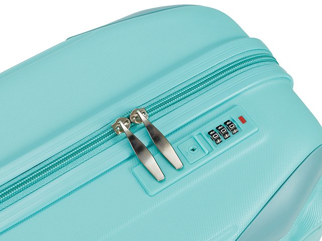 Чемодан TORBER В Отпуск, бирюзовый, ABS-пластик, 41 х 25 х 61 см, 48 л, 2,7 кг