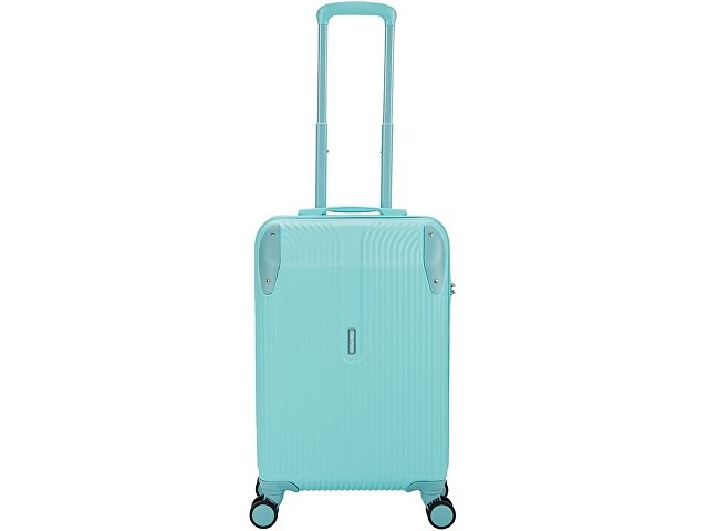 Чемодан TORBER В Отпуск, бирюзовый, ABS-пластик, 41 х 25 х 61 см, 48 л, 2,7 кг