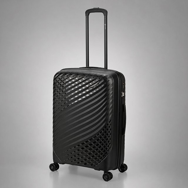 Чемодан TORBER СЕЛИГЕР, черный, полипропилен, 66 х 47 х 26 см, 56 л