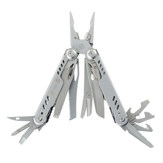 Мультитул Stinger, 110 х 27 мм, 21 функция, сталь, серебристый, в картонной коробке, в комплекте нейлоновый чехол