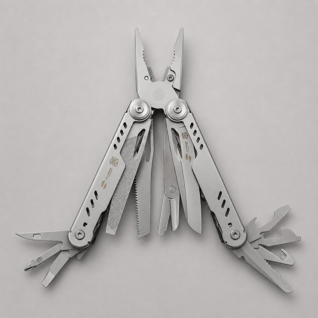 Мультитул Stinger, 110 х 27 мм, 21 функция, сталь, серебристый, в картонной коробке, в комплекте нейлоновый чехол