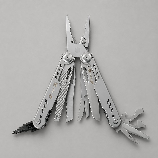 Мультитул Stinger, 110 х 27 мм, 23 функции, сталь, серебристый, в картонной коробке, в комплекте нейлоновый чехол
