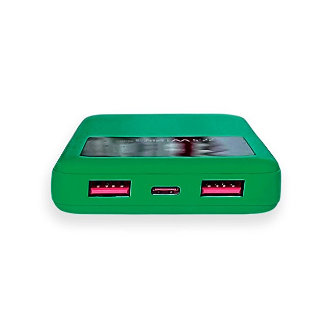 Внешний аккумулятор Kris soft touch, 10000mAh (Зелёный)
