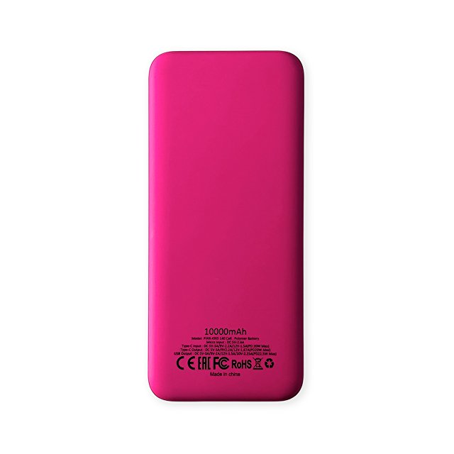 Внешний аккумулятор Kris soft touch, 10000mAh (Розовый)