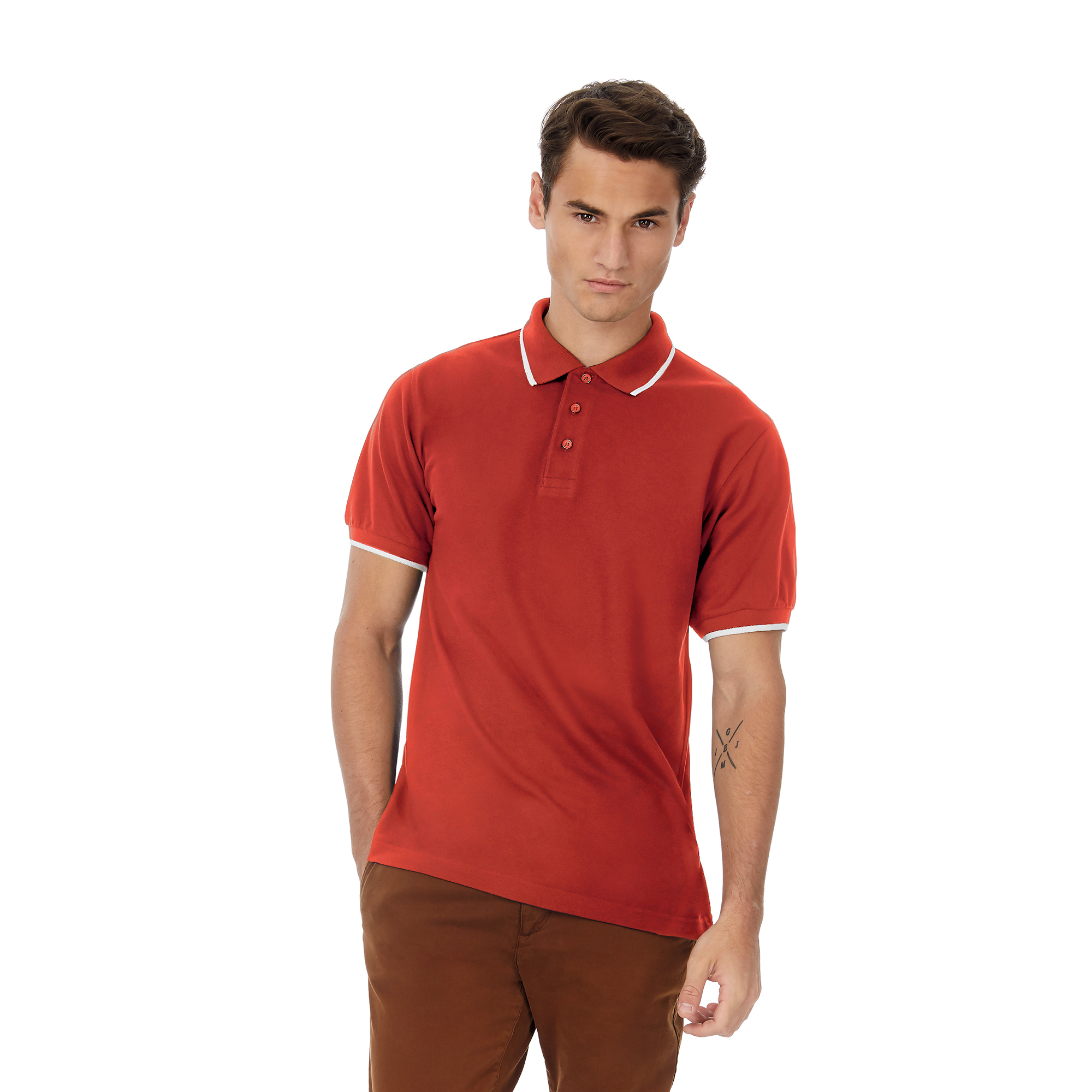 Футболка теннисная Safran Sport, красный с белым, XL