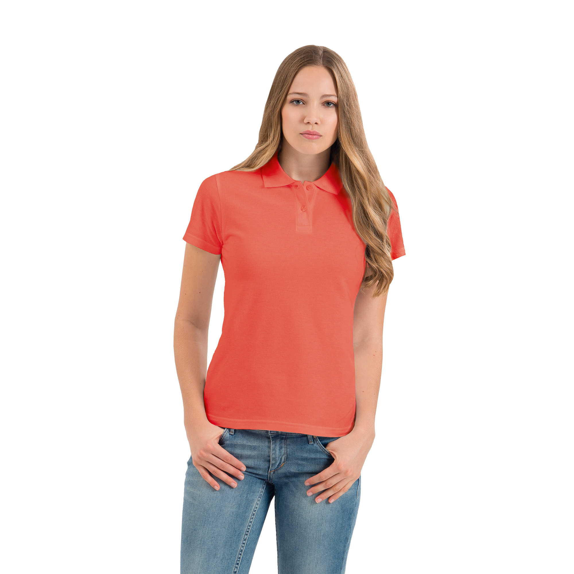 Футболка теннисная женская ID.001/women, коралловый, L