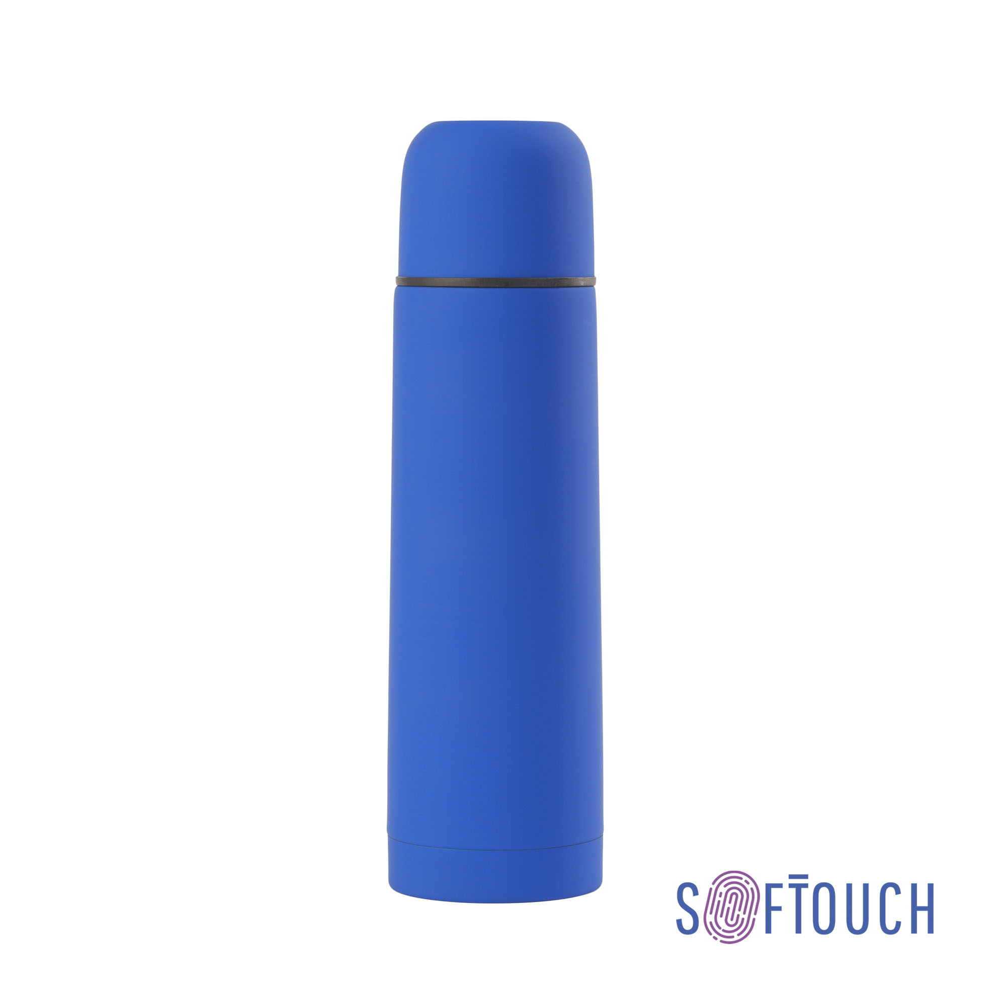Термос "Крит" 500 мл, покрытие soft touch, синий