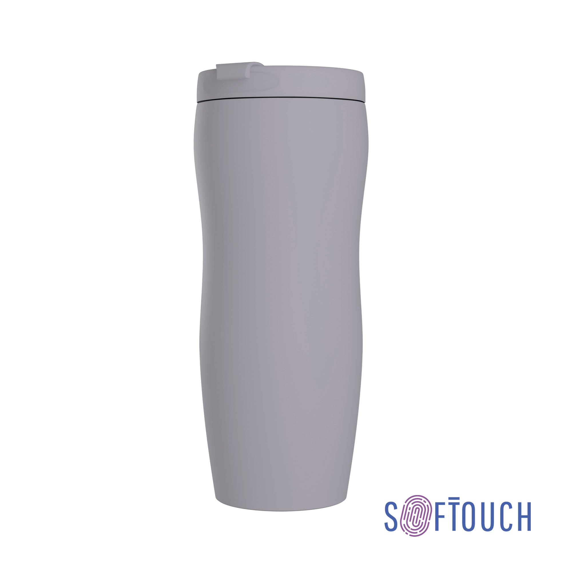 Термостакан "Монтана" 400 мл, покрытие soft touch, серый