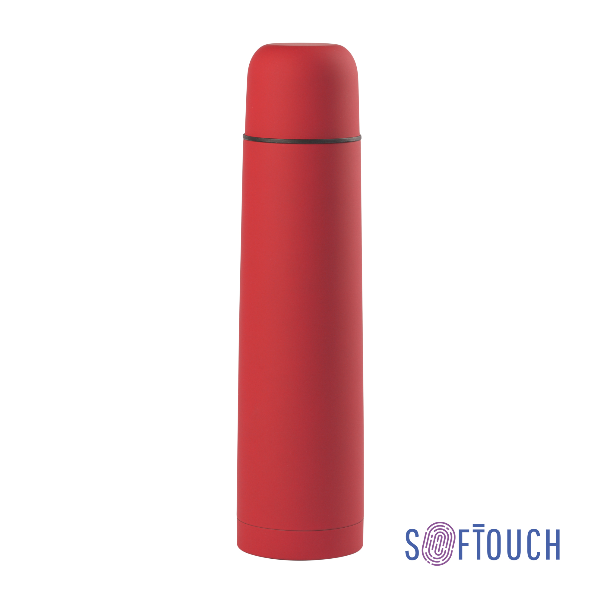 Термос "Родос", покрытие soft touch, 1 л., красный