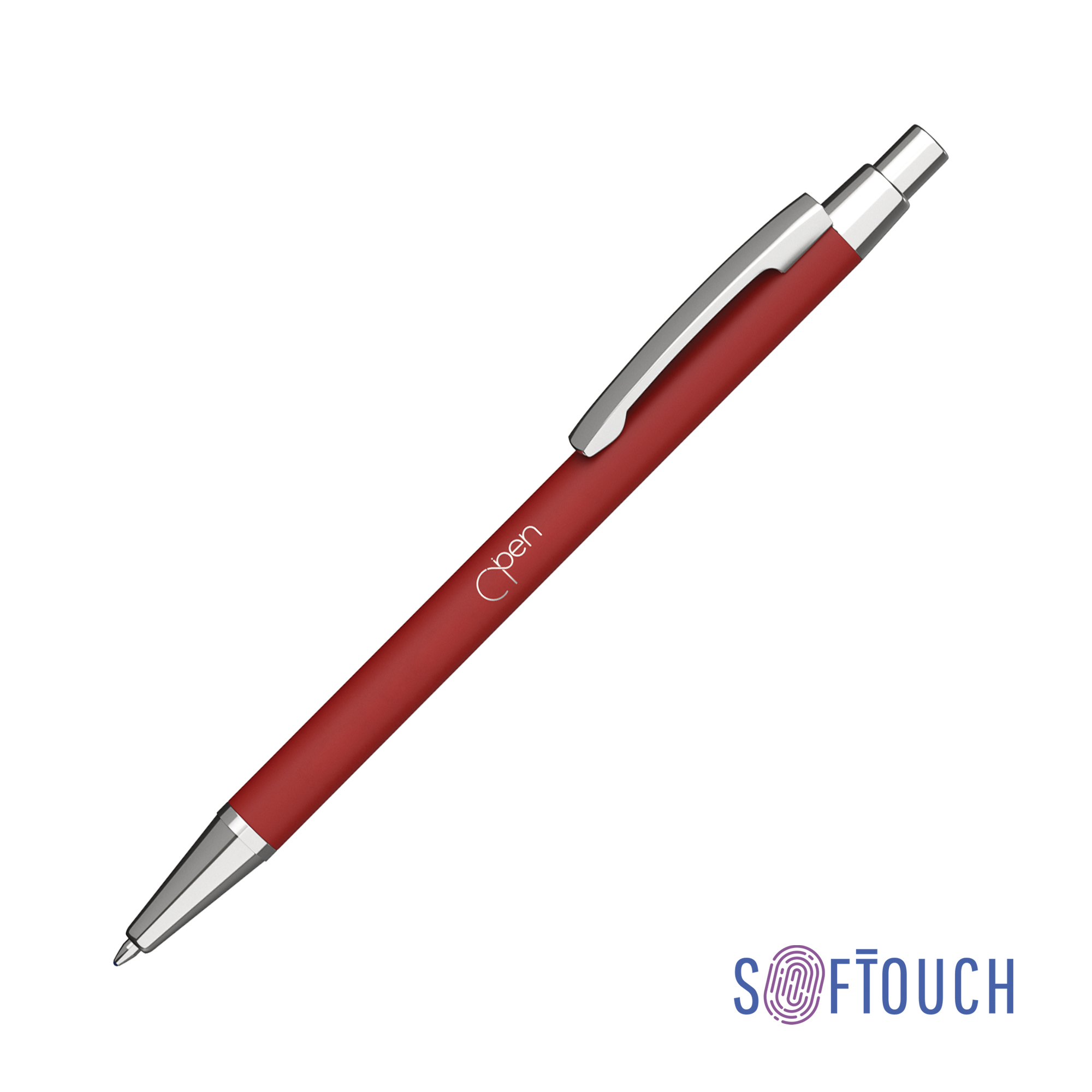 Ручка шариковая "Ray", покрытие soft touch, красный
