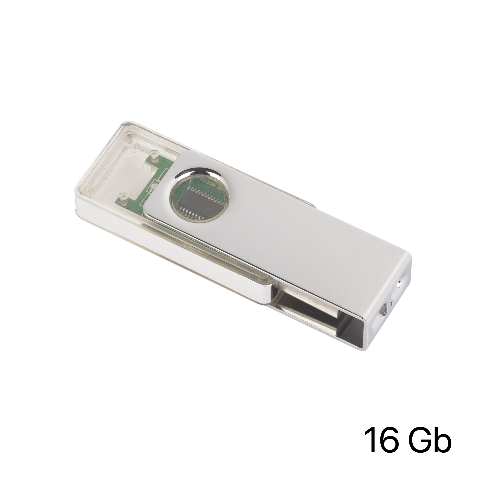 Флеш-карта TWISTA Transparent MS, 16Гб, прозрачный
