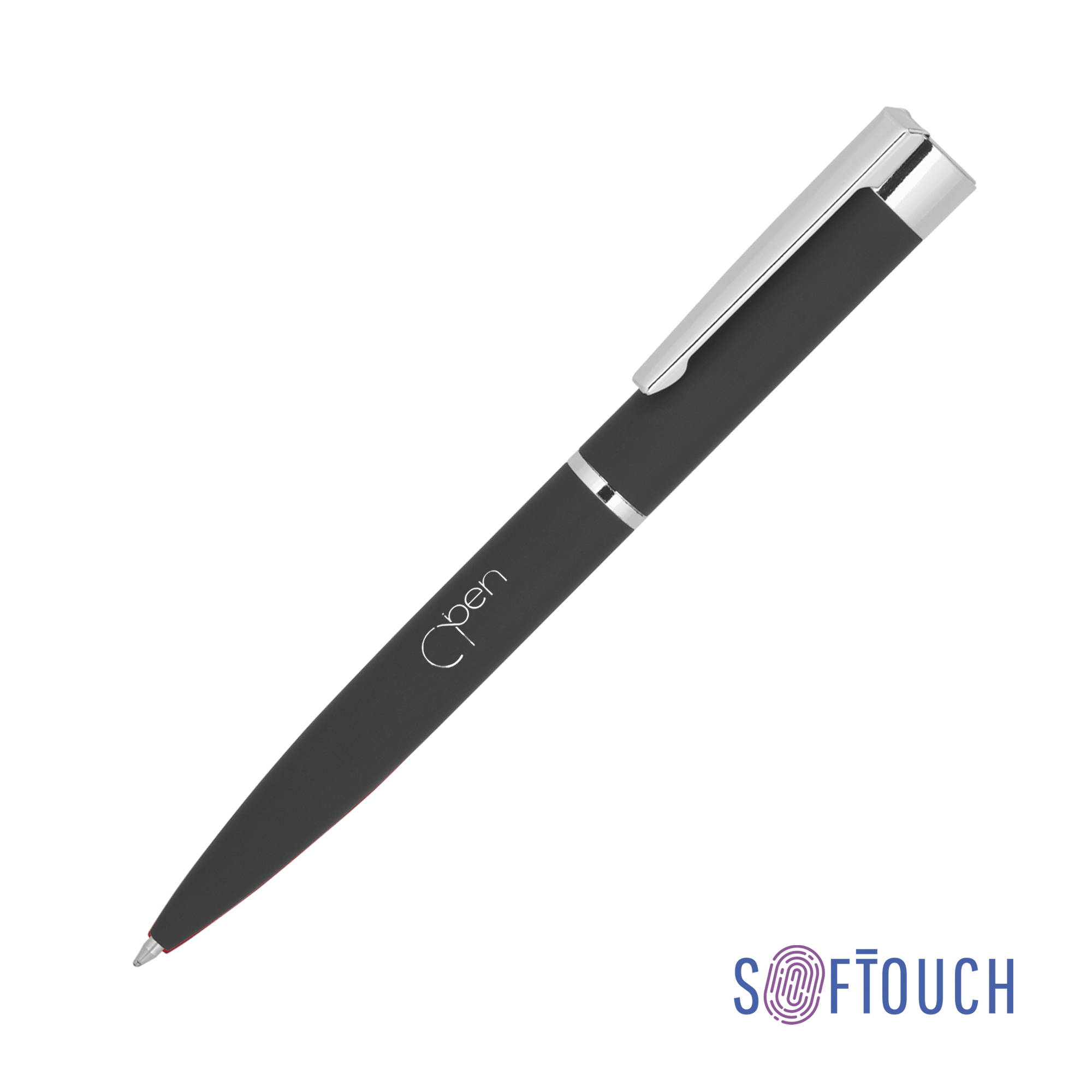 Ручка шариковая "Alice", покрытие soft touch, черный