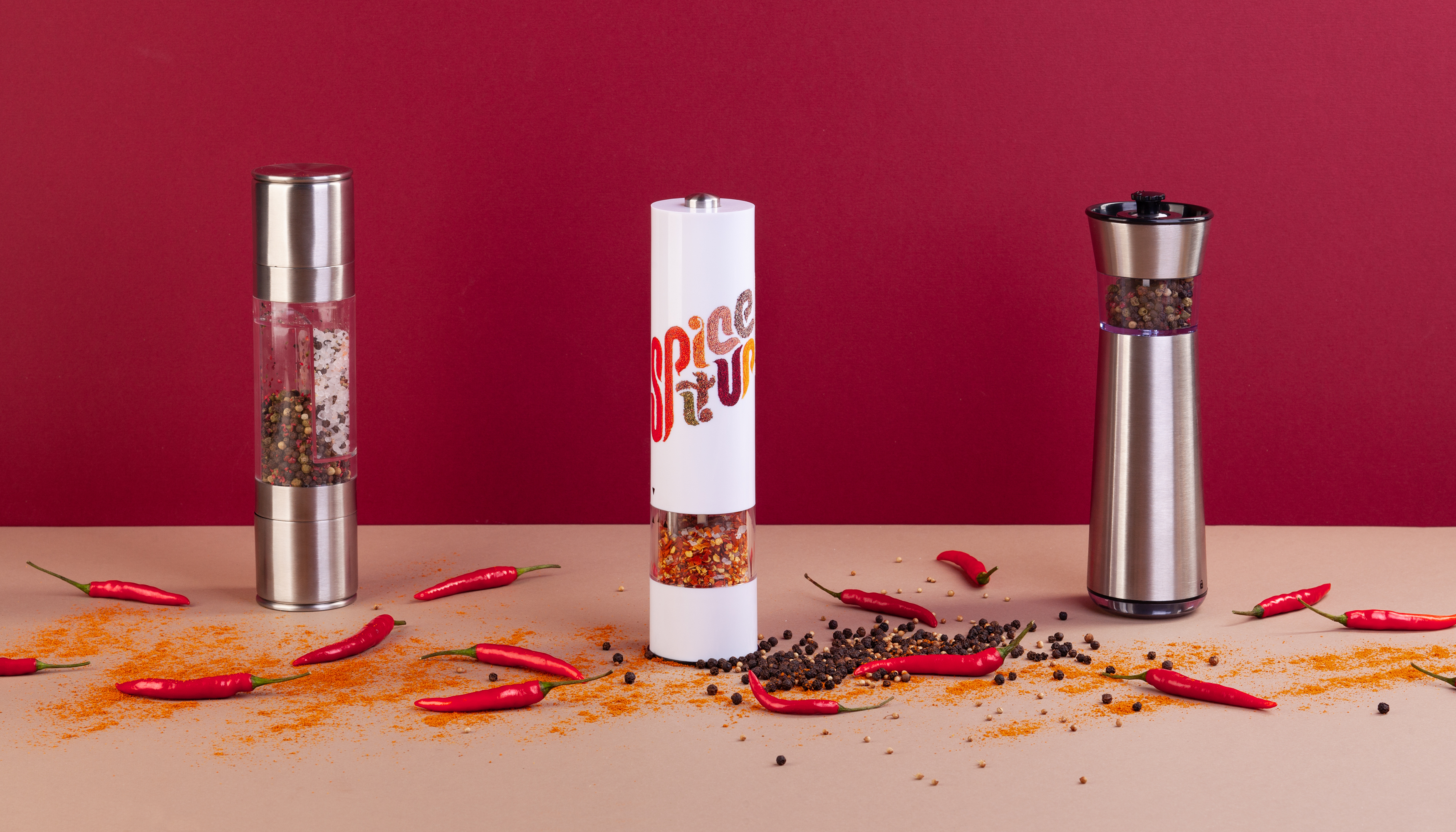 Электрическая мельница "Grinder" для специй, белый