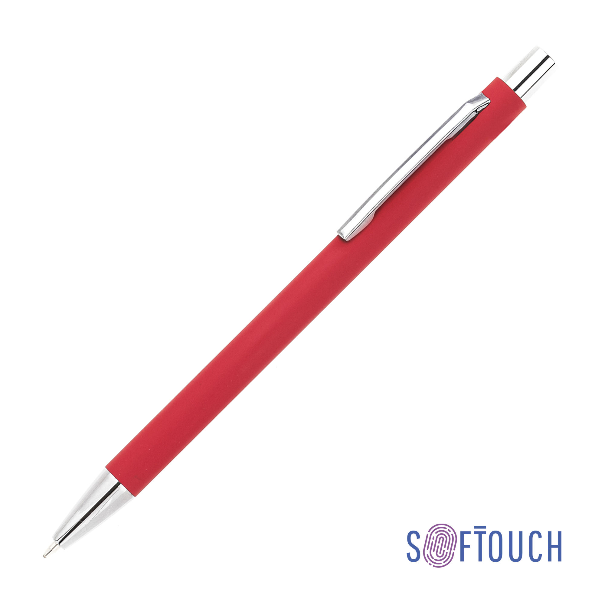 Ручка шариковая "Trade", покрытие soft touch, красный