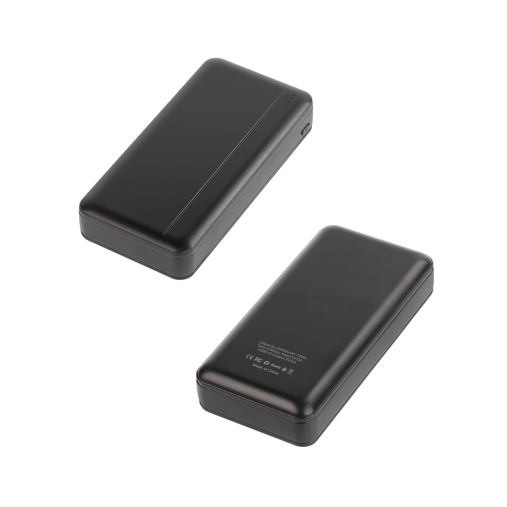 Зарядное устройство "Twenty Matt" 20000 mAh, черный