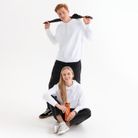 Худи с капюшоном, унисекс Алекс (Alex) белый, размер XL