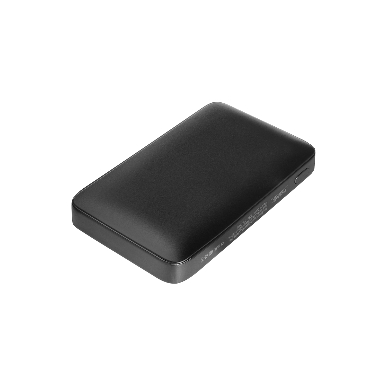 Внешний аккумулятор с цветной подсветкой Анкор Макс (Ancor Max) 5000 mAh, черный