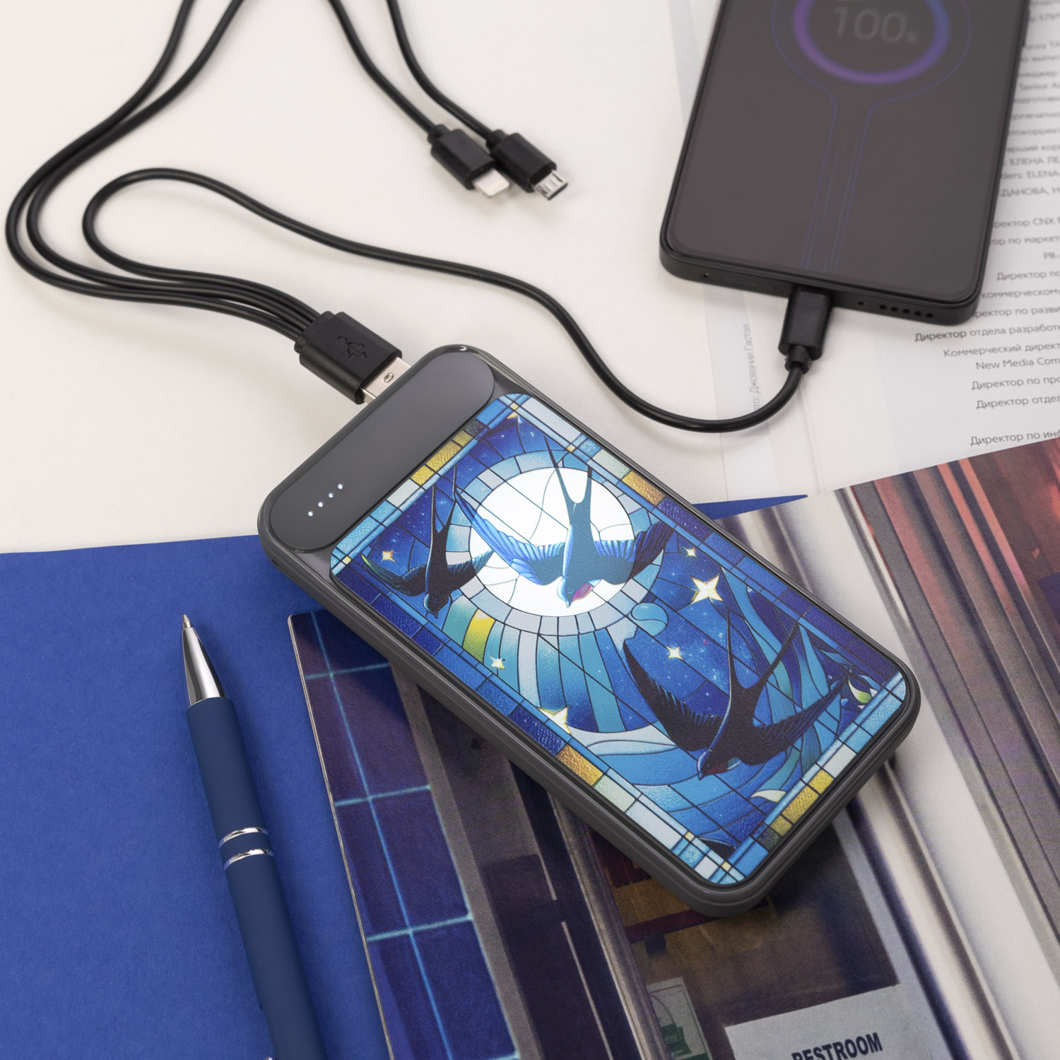 Внешний аккумулятор Старлайт Плюс НЕО (Starlight Plus NEO) 10000 mAh, серый