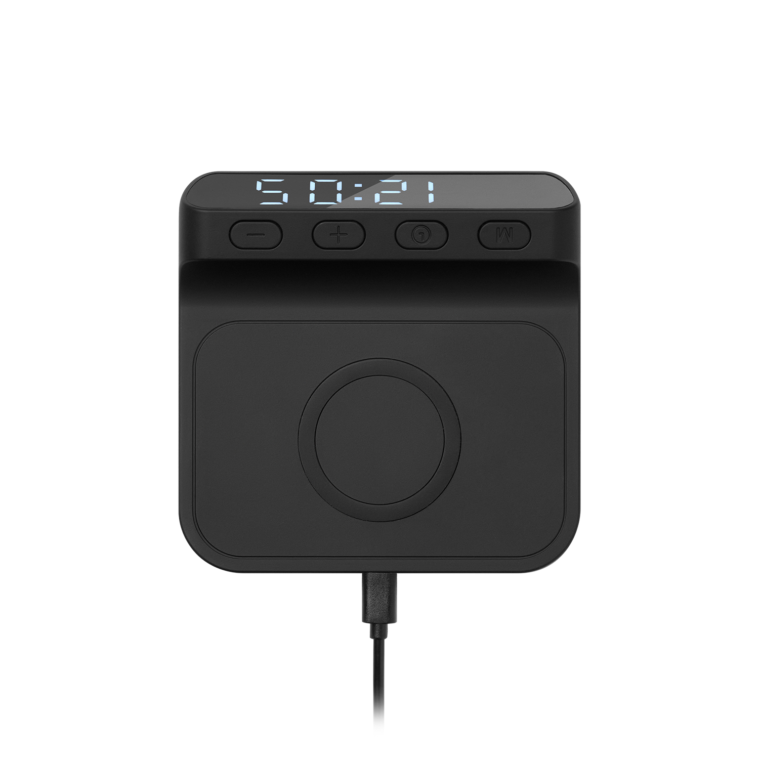 Зарядная станция с часами 15W Ригель (Rigel), черная