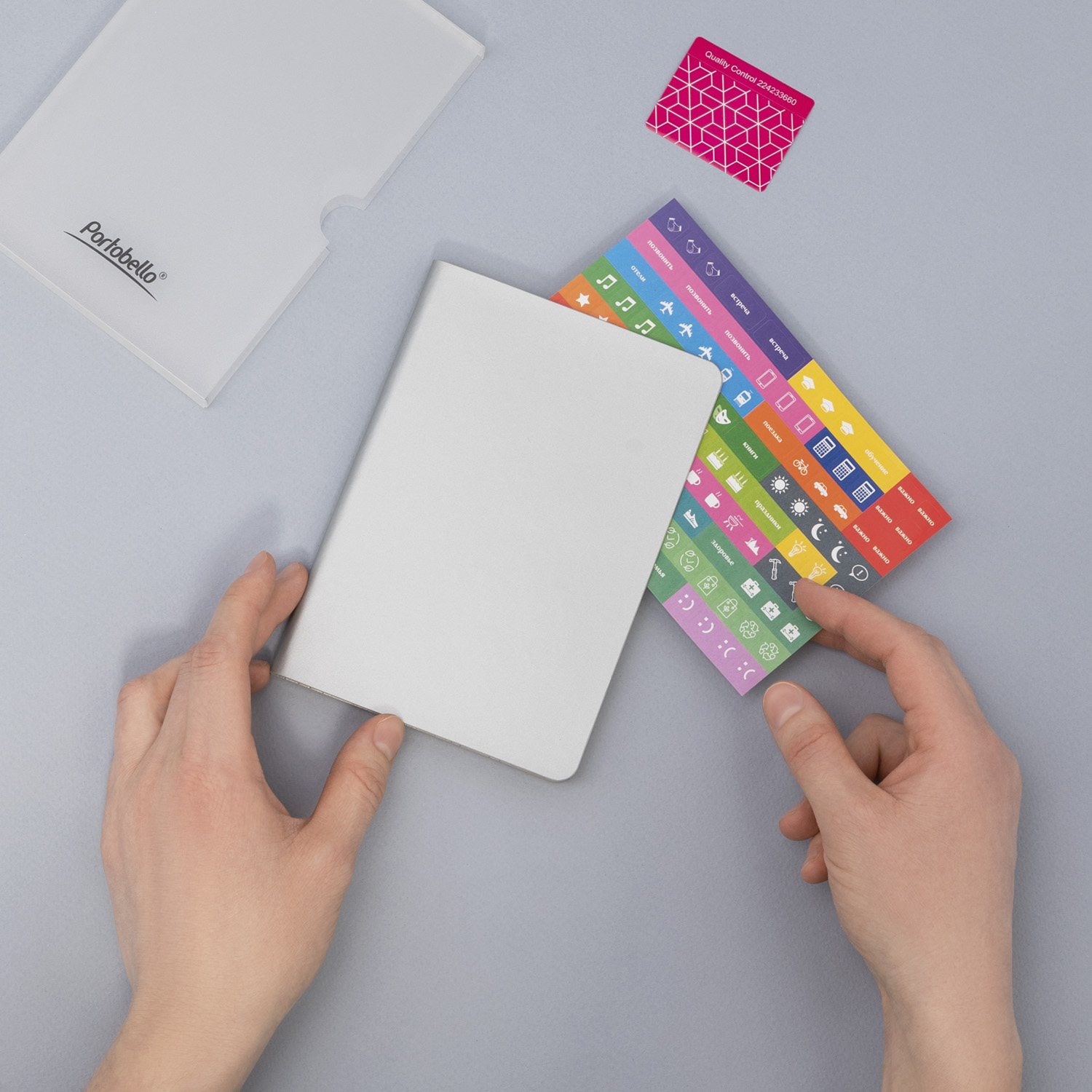 Ежедневник Спарк мини (Spark mini) A6 недатированный, серебряный