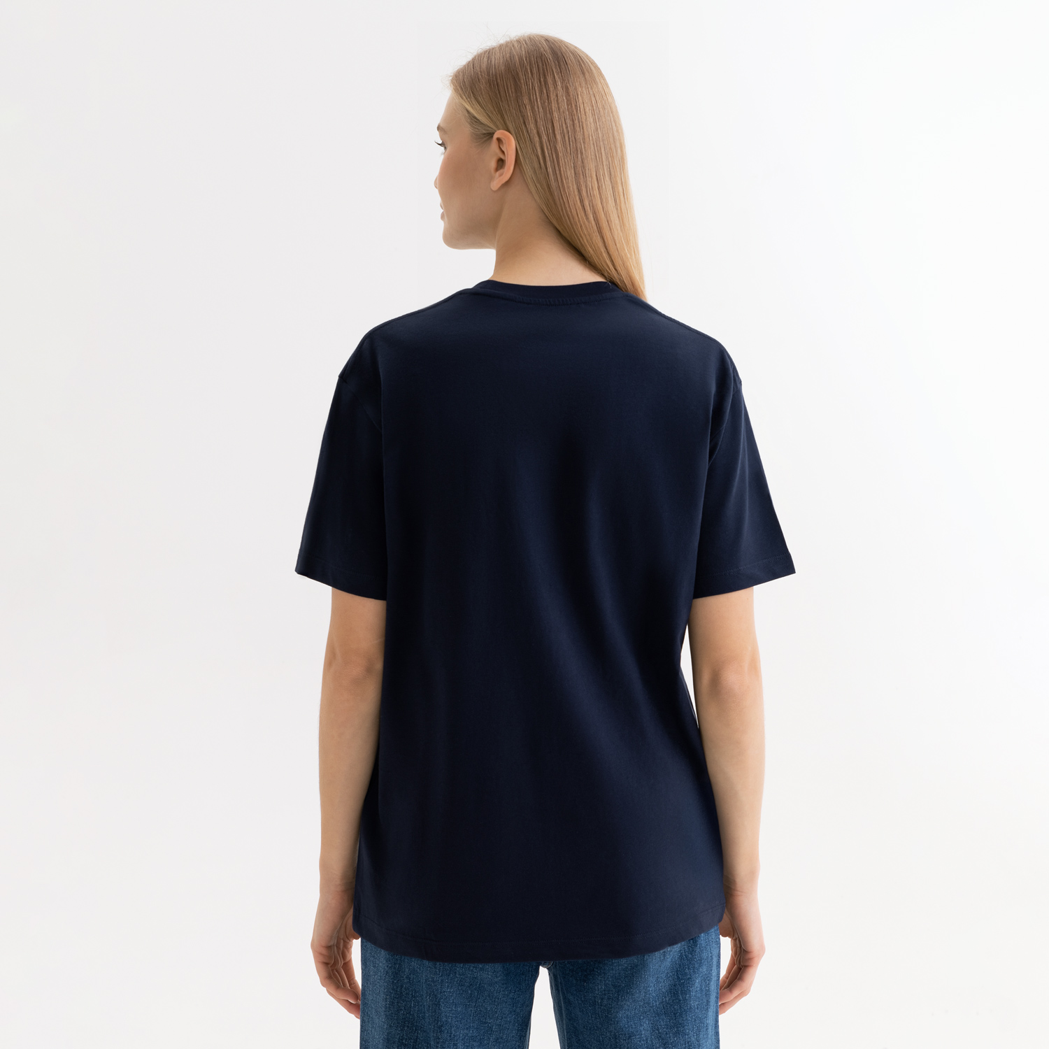 Футболка унисекс Крис (Kris), 150 гр., темно-синяя, размер XS