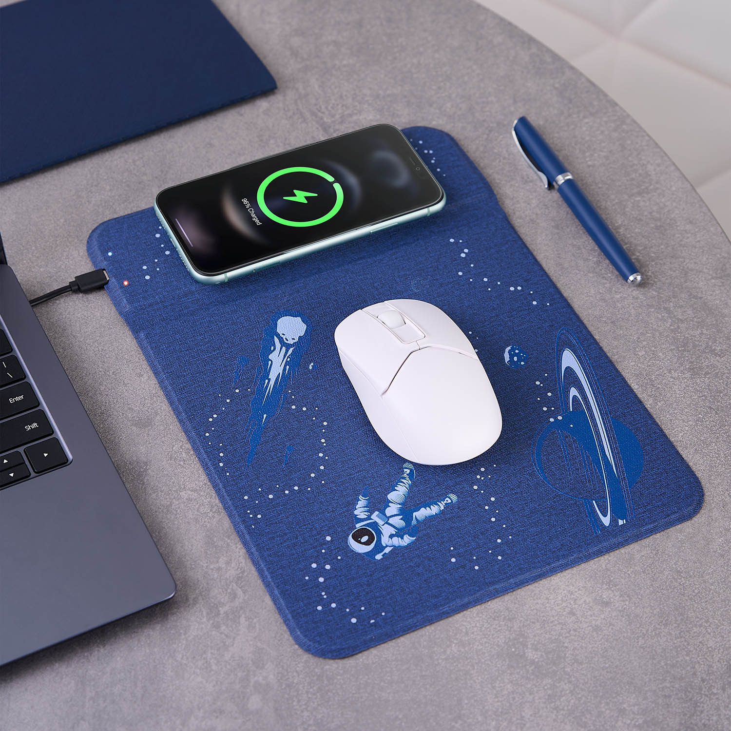 Коврик для мыши с беспроводным зарядным устройством 15W Онор (Honor)