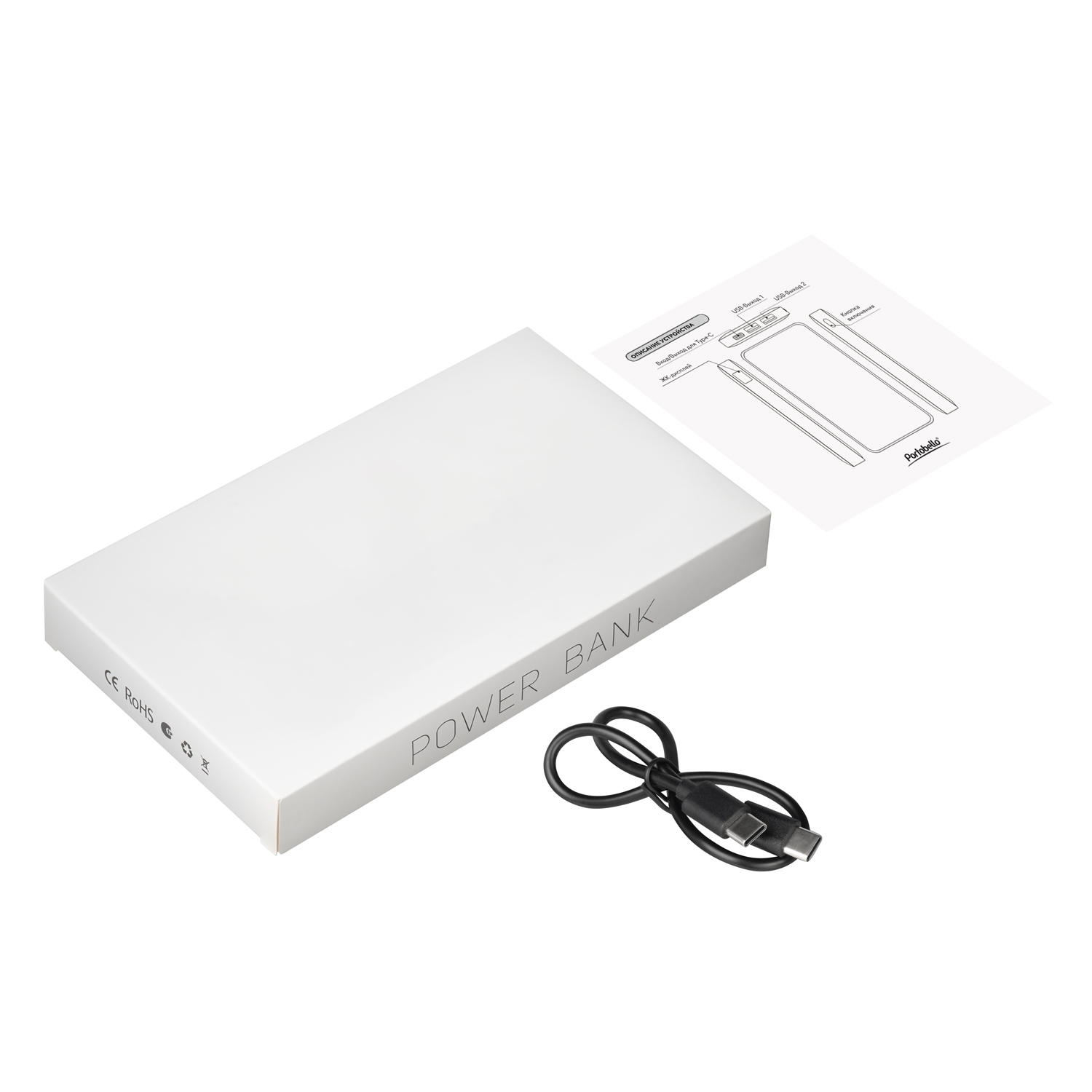 Внешний аккумулятор с подсветкой Анкор Плюс PD (Ancor PD Plus) 10000 mAh, красный