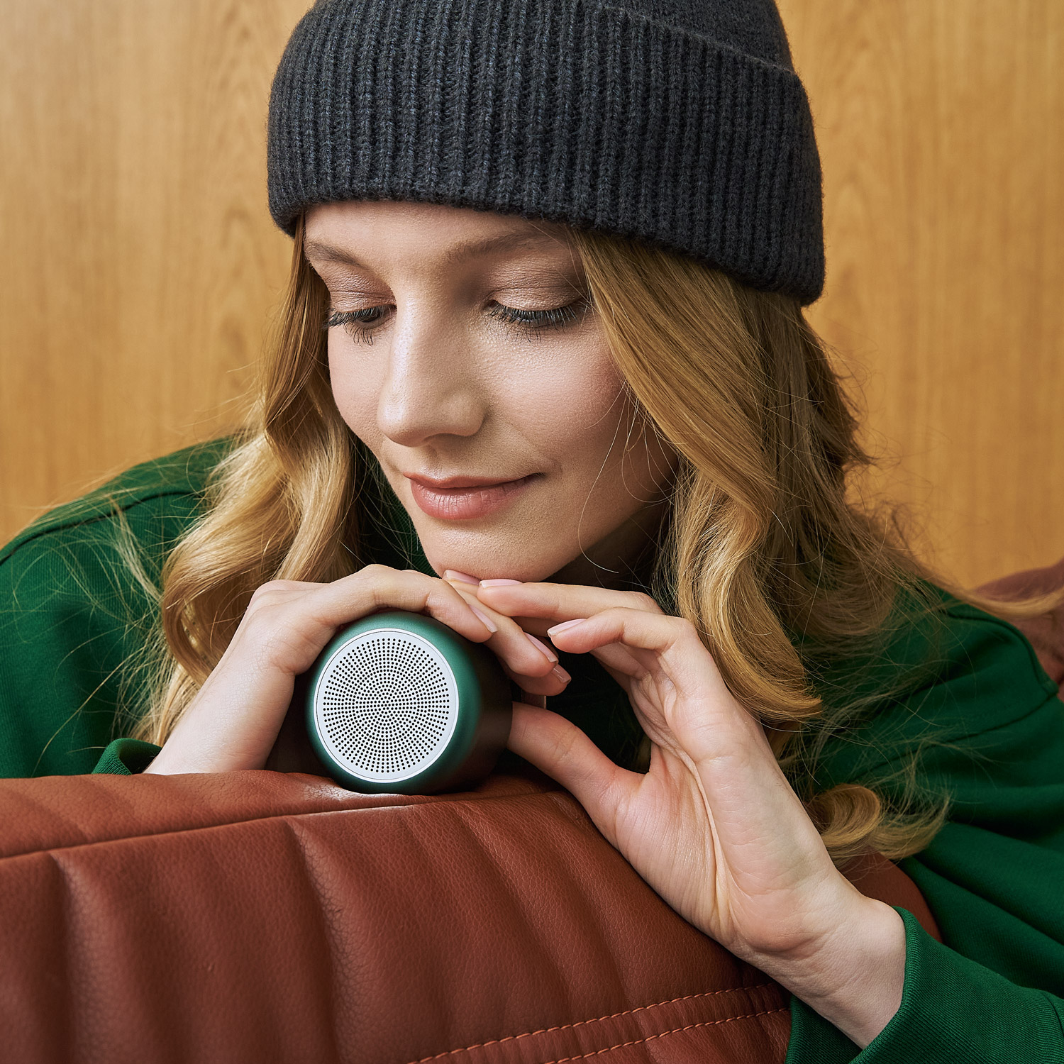 Беспроводная колонка Пэшн (Passion) 80dB 600 mAh (Bluetooth 5.0), зеленая