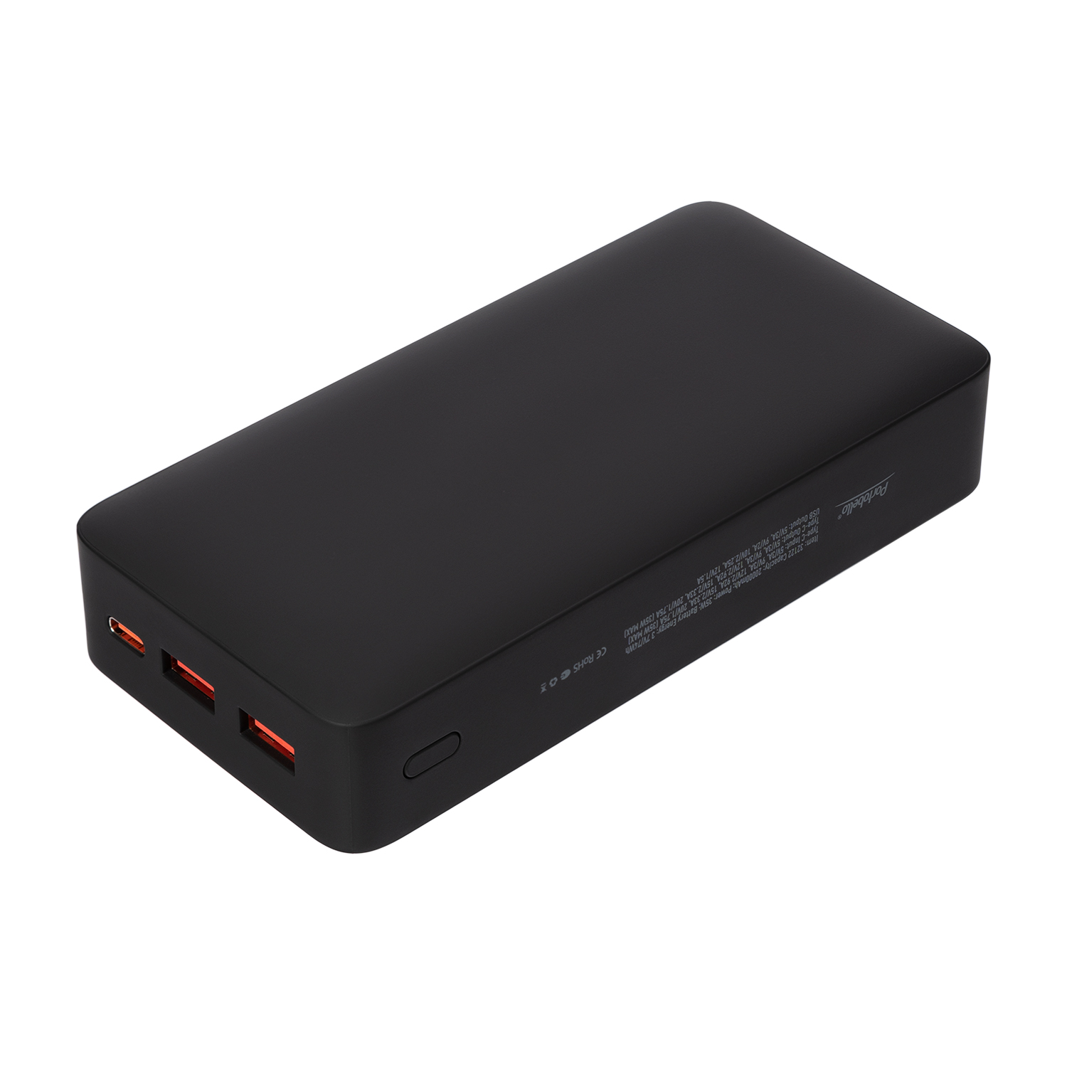 Внешний аккумулятор с подсветкой Анкор Плюс PD (Ancor PD Plus) 20000 mAh, черный