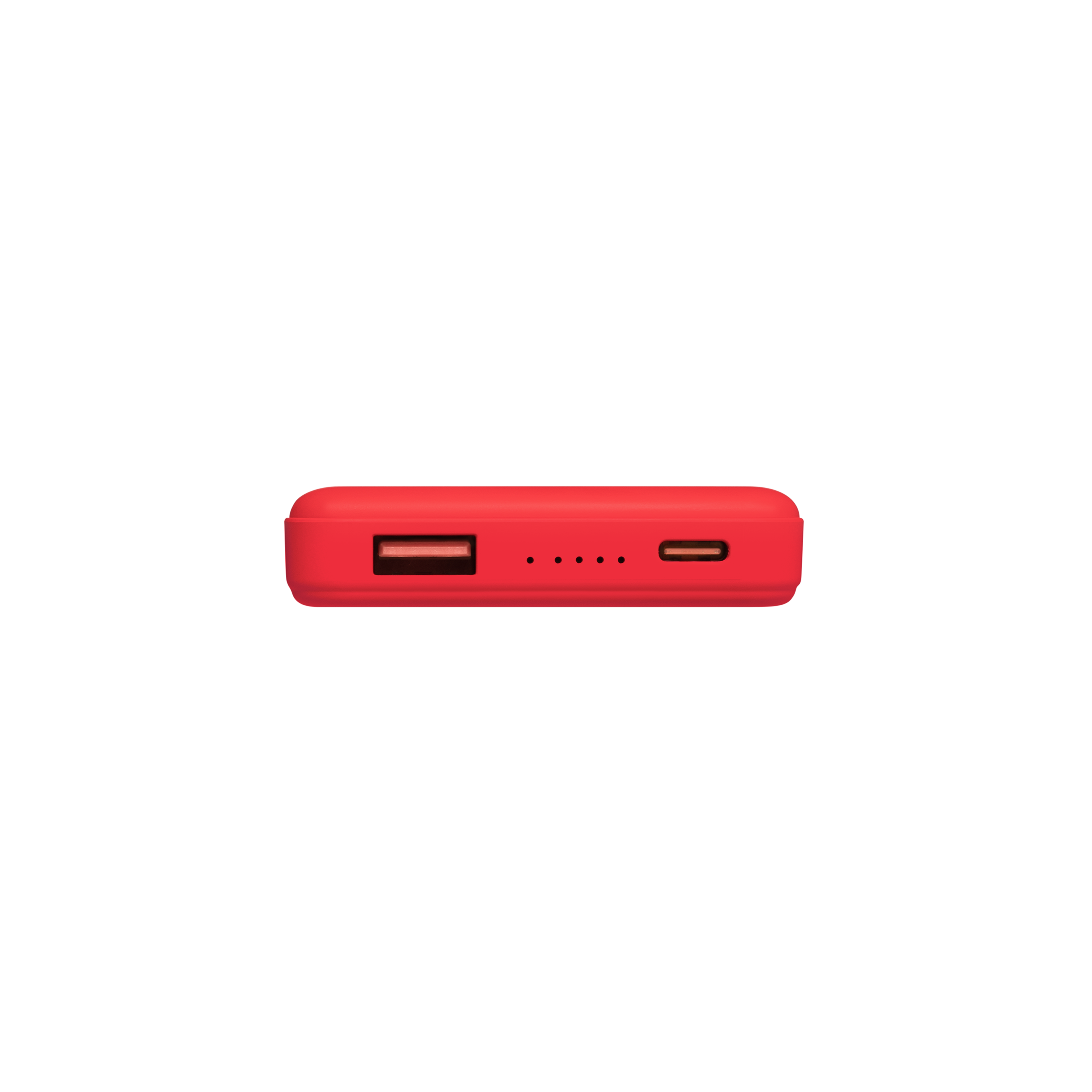 Внешний аккумулятор Ларго PD (Largo PD) 5000mAh с функцией беспроводной зарядки 15W, красный
