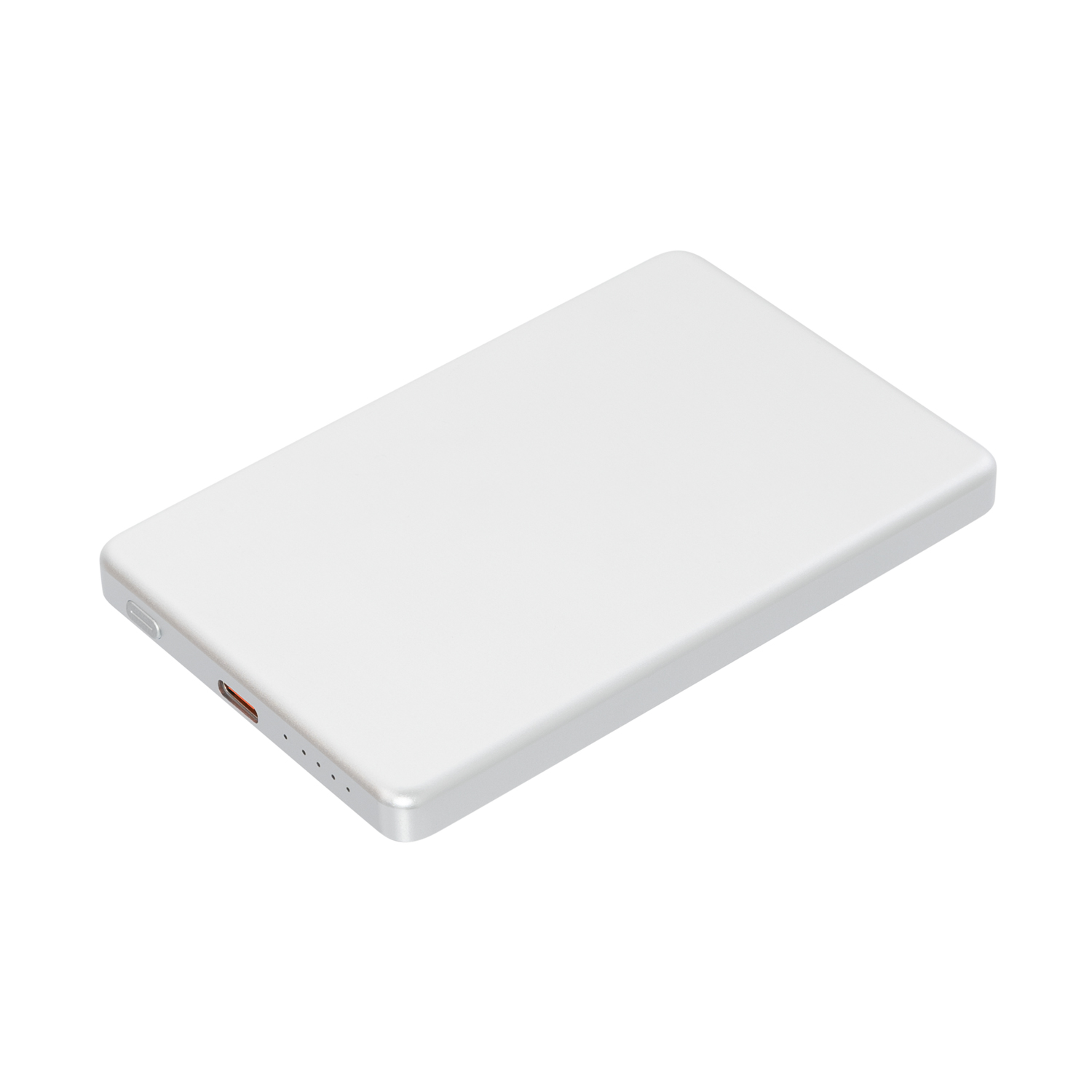 Внешний аккумулятор Атлантис (Atlantis) PD 5000mAh с функцией беспроводной зарядки 15W, серебряный