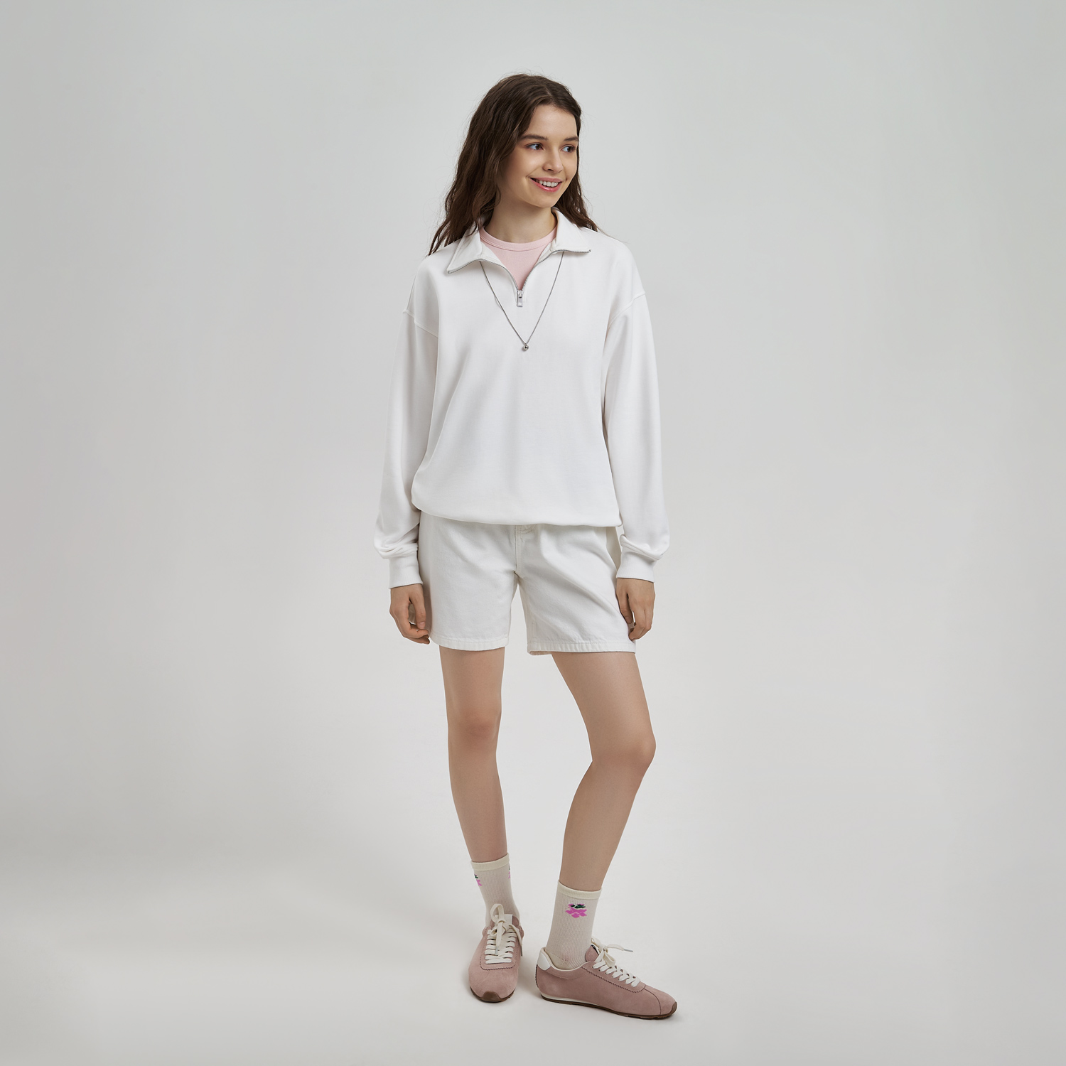 Толстовка на молнии унисекс Флоу (Flow), белая, размер 3XL/4XL