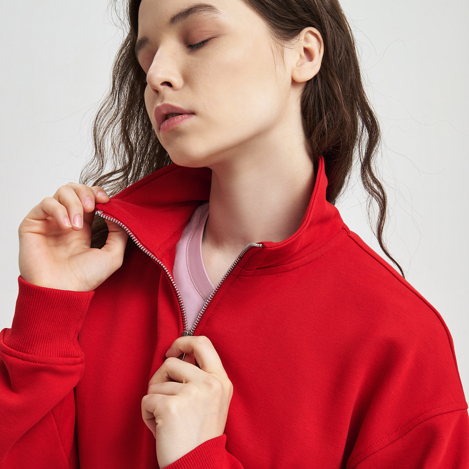 Толстовка на молнии унисекс Флоу (Flow), красная, размер 3XL/4XL