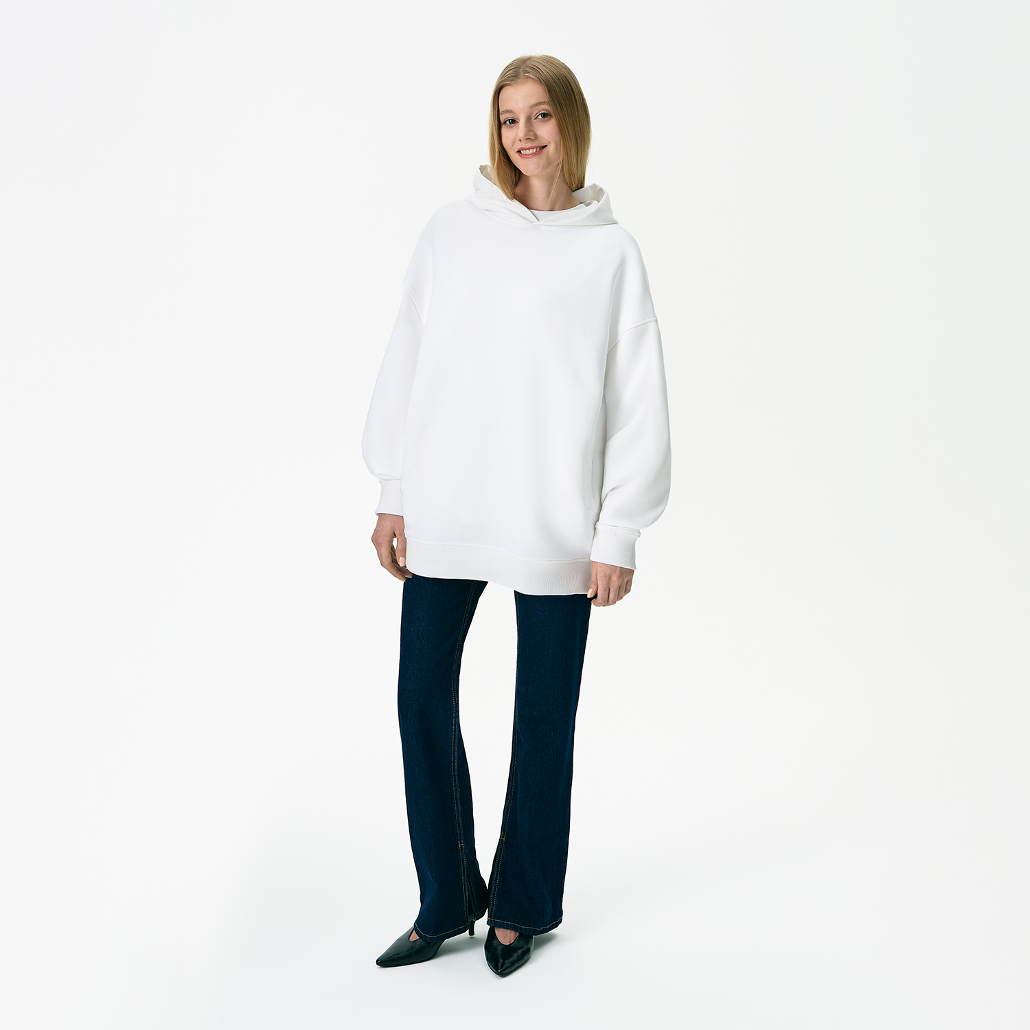 Худи оверсайз унисекс Фьюжн (Fusion), белый, размер 3XL/4XL