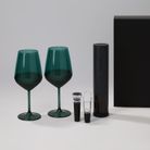 Подарочный набор 2 бокала для вина  Эмеральд (Emerald) + набор для вина Сакраменто (Sacramento) в черной коробке