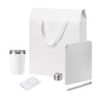 Подарочный набор Велком Пак Премиум (Welcome Pack Premium), серебряный (термокружка, колонка, ежедневник, ручка, ЗУ, коробка-пакет)