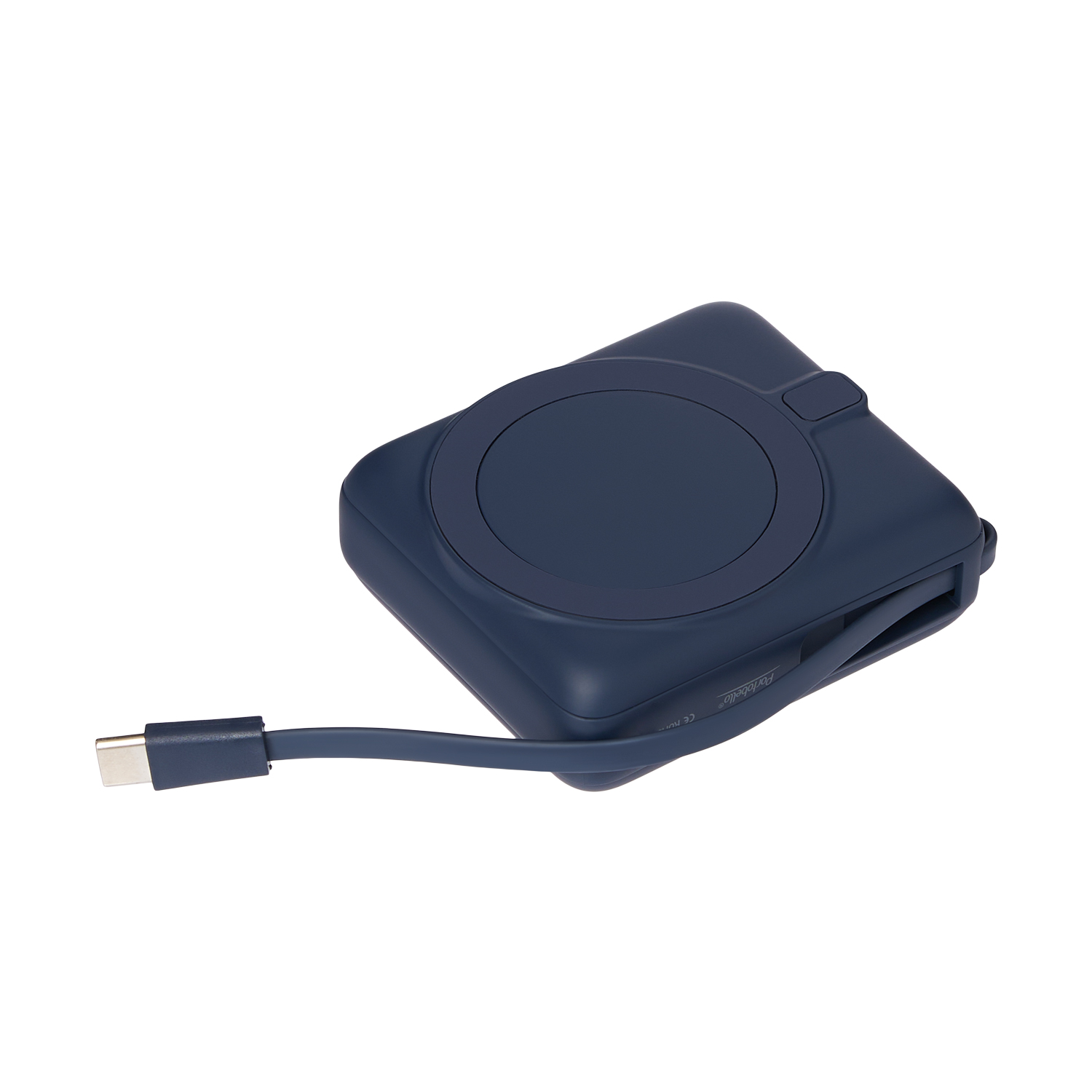 Внешний аккумулятор с подсветкой Риттер PD (Ritter PD) 10000mAh с функцией беспроводной зарядки 15W, синий