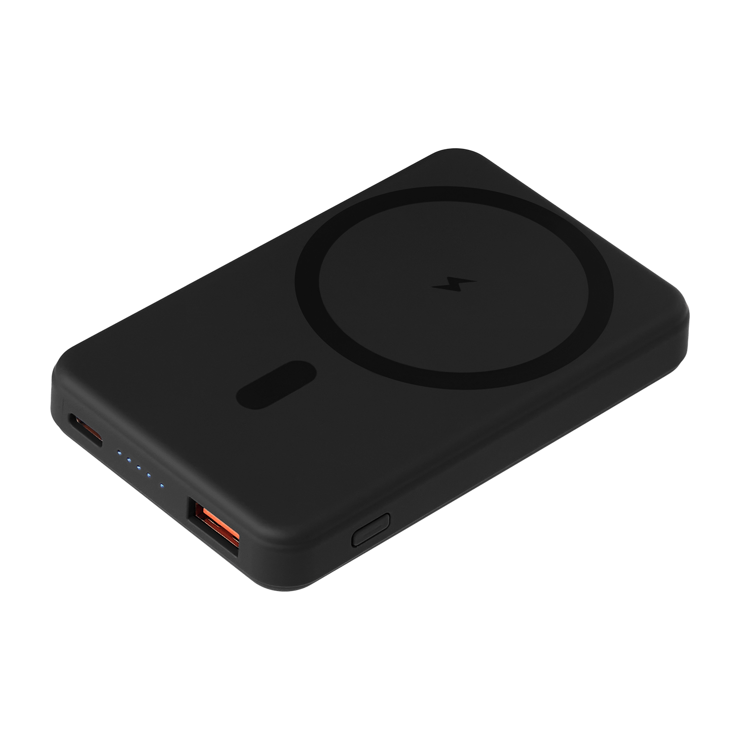 Внешний аккумулятор Ларго PD (Largo PD) 5000mAh с функцией беспроводной зарядки 15W, черный
