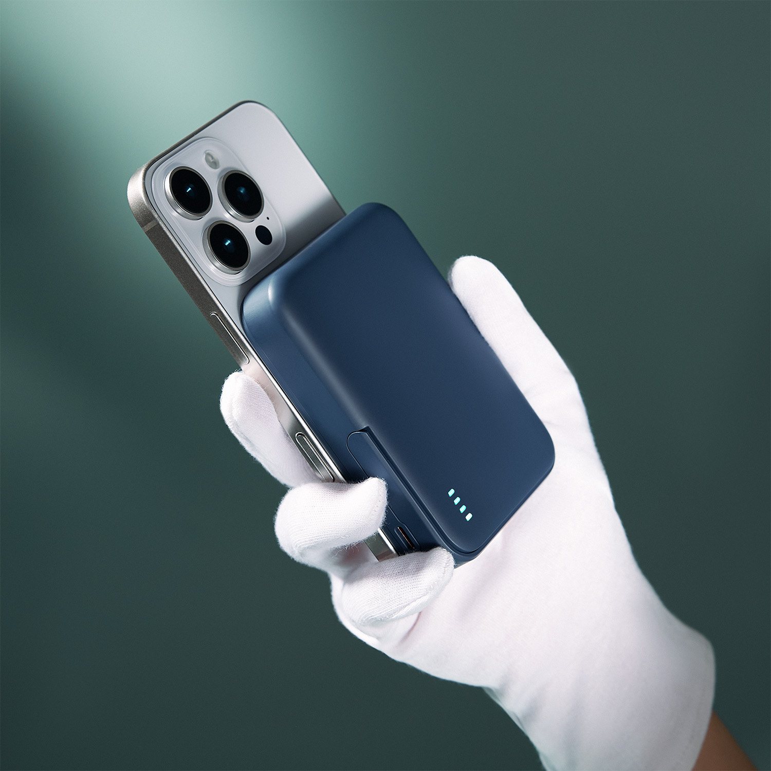 Внешний аккумулятор Юнион PD (Union PD) 10000mAh с функцией беспроводной зарядки 15W, синий