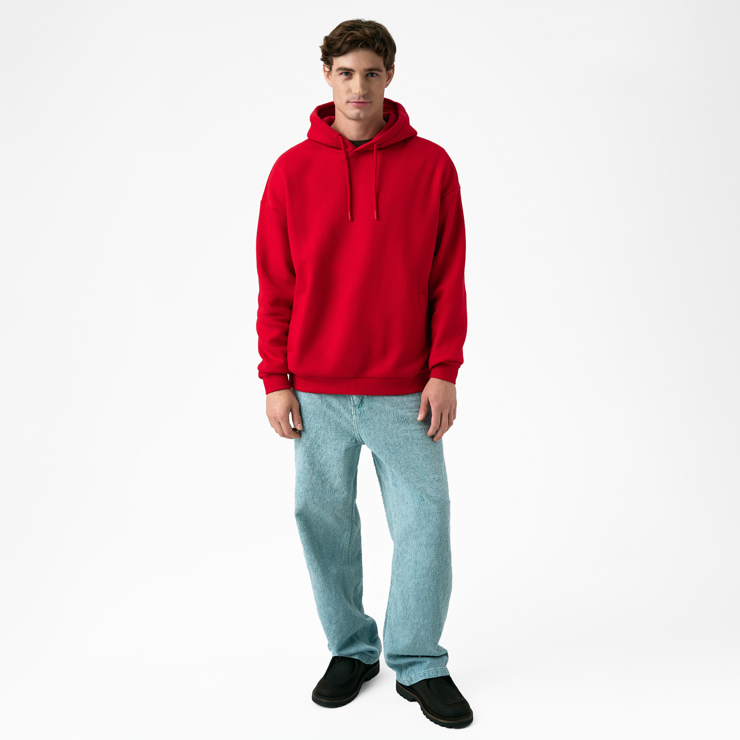 Худи релакс унисекс Баланс (Balance), с начесом, красный, размер 3XL/4XL